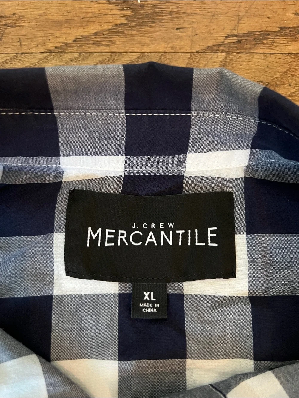 Women’s J.Crew Mercantile Navy/White Short Sleeve Button Pullover